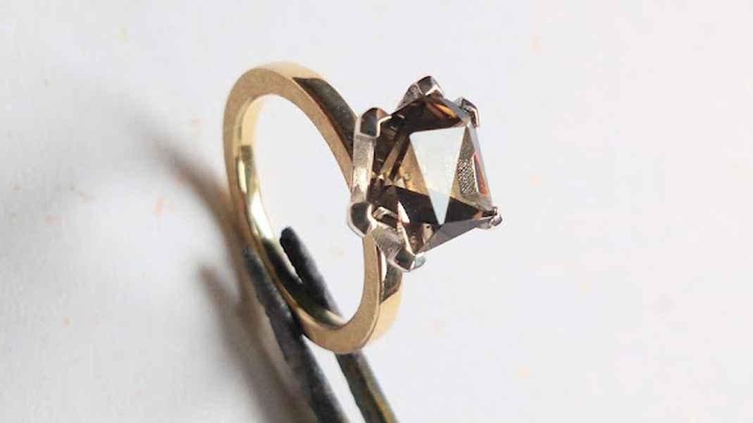 Schweizer Rauchquarz, 585 Faitrade Gold, 925 Silber