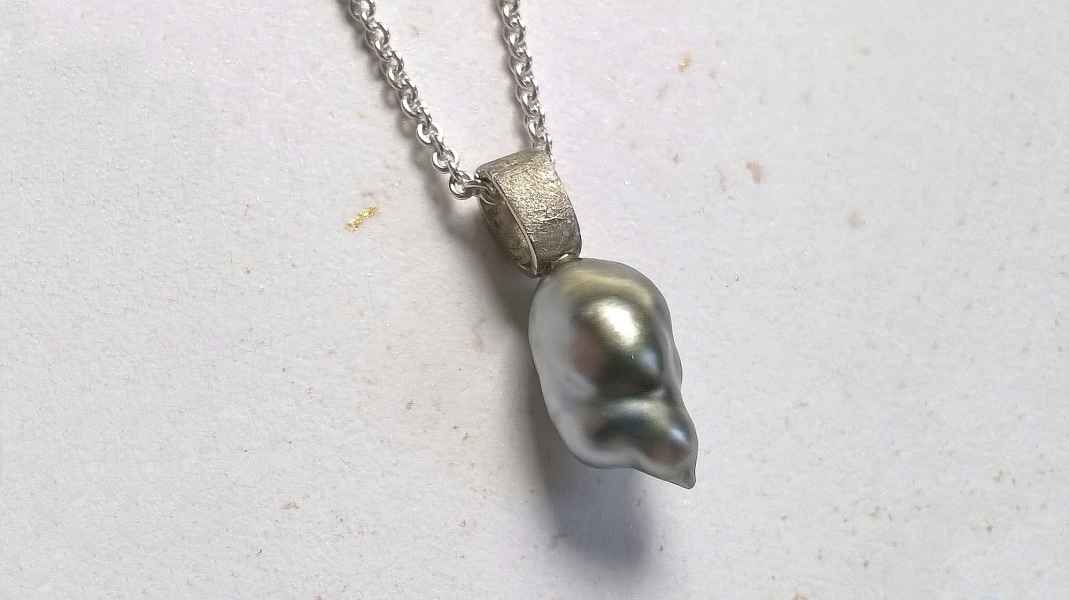 Ecofaire Tahiti-Keshi-Perle, 585 Weißgold