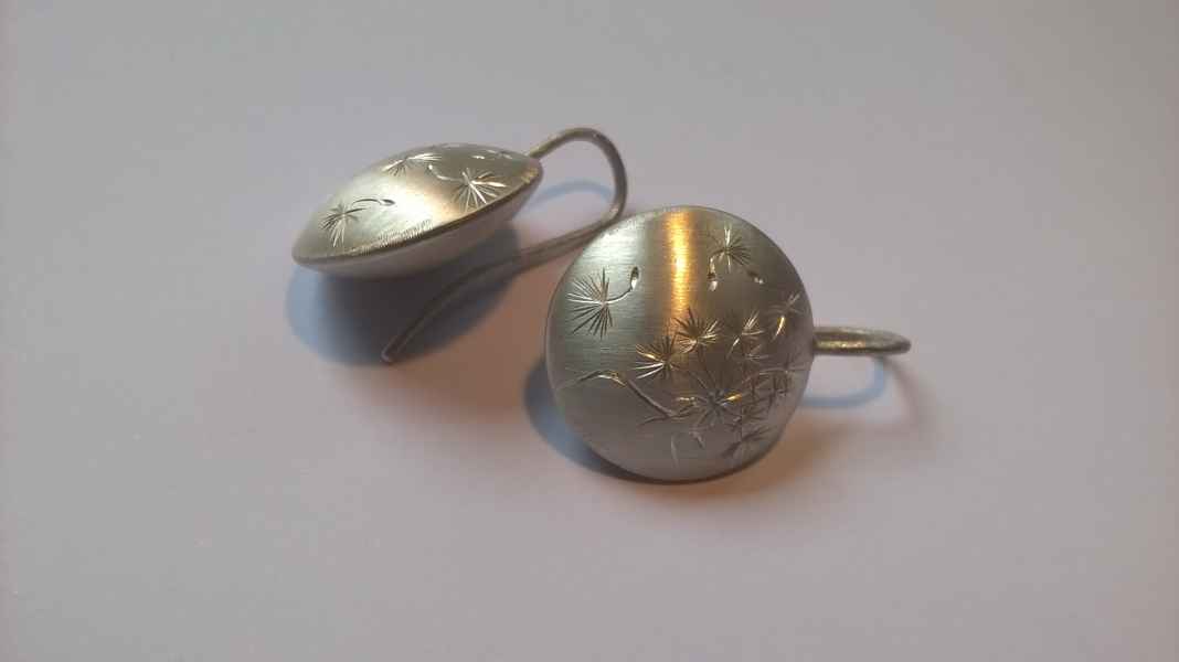 Pusteblume, handgraviert in 925 Silber